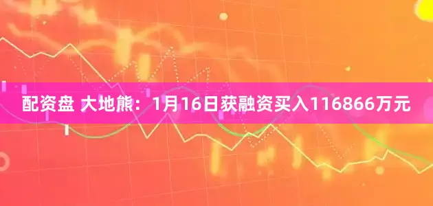 配资盘 大地熊：1月16日获融资买入116866万元